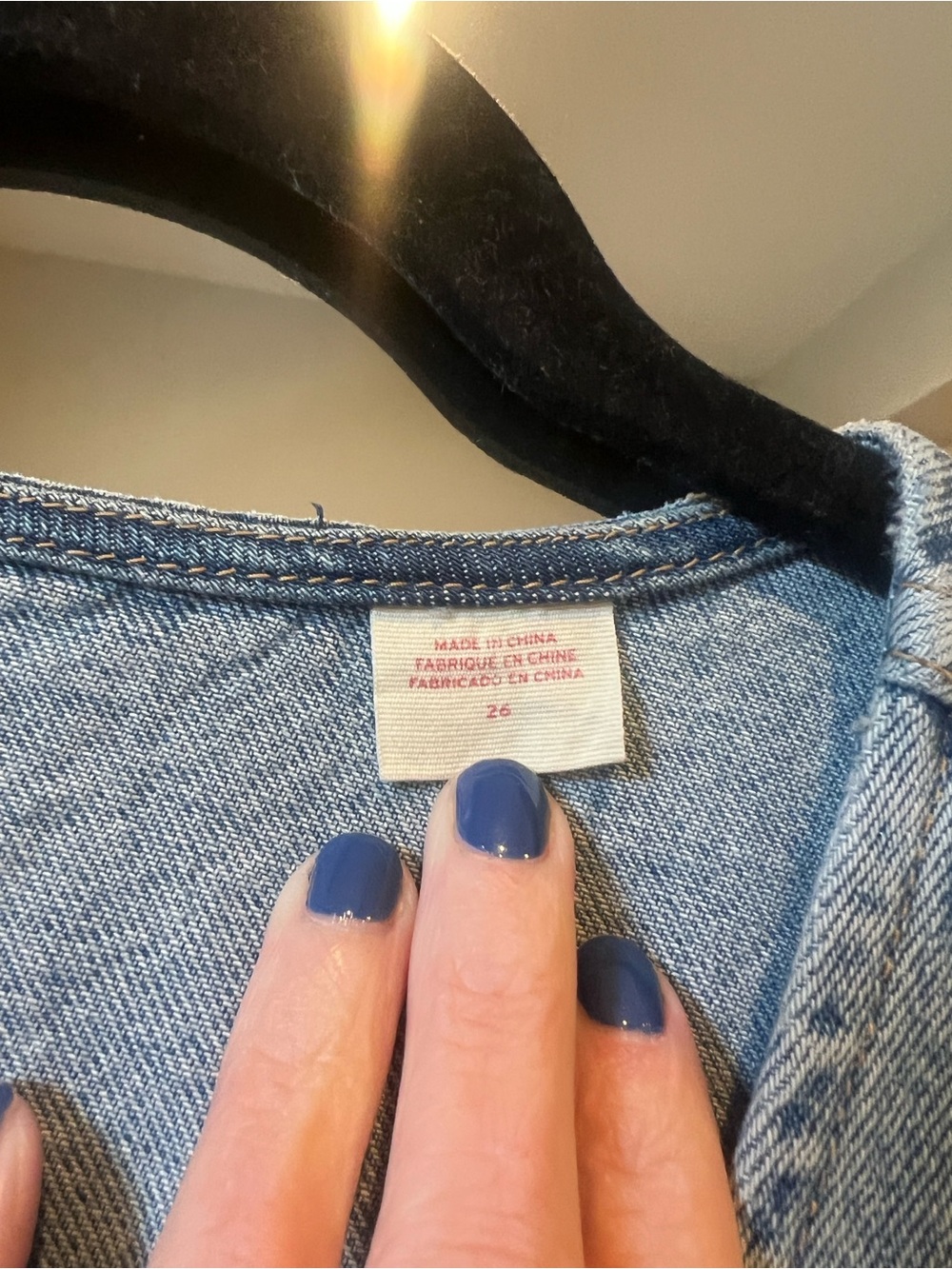 Free People Levi’s Denim Vest Wide-Leg Jumpsuit size 26. - Picture 8 of 10